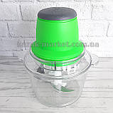 Електричний кухонний блендер подрібнювач Блискавка з двоярусним лезом і чашею 300 Вт, фото 4