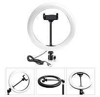 Кільцева LED лампа RGB MJ33 33см. (управління на проводі)1 кріплення, LED лампа для фото, відео зйомки