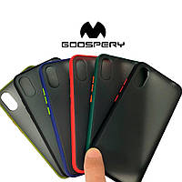 Чехол накладка Goospery Case для Samsung Galaxy A72 матовый с цветными кнопками Самсунг А72