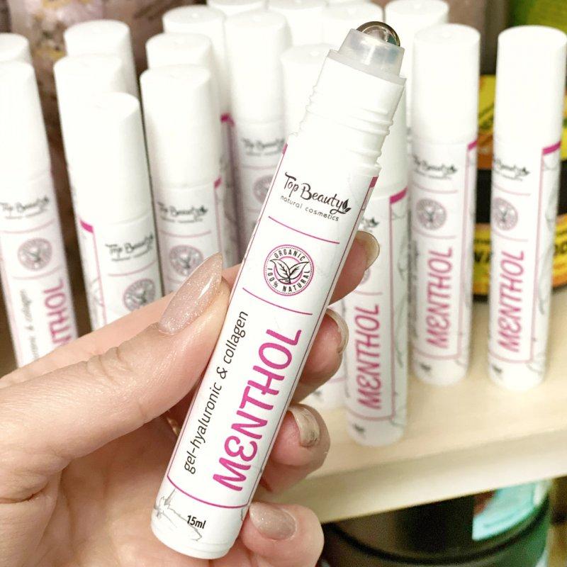Кульковий аплікатор під очі (рідкі патчі) Top Beauty Gel-hyaluronic & Collagen Menthol 15 мл