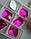 Стрази пришивні Космік (ламаний ромб) 21х26 мм Fuchsia (малиновий), скло, фото 3
