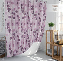 Тканинна шторка для душу Тропік 180 х 200 см Туреччина віолет