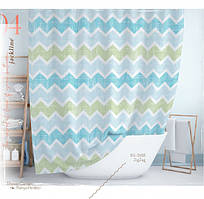 Тканинна шторка для душу Тропік 180 х 200 см Туреччина зиґзаґ
