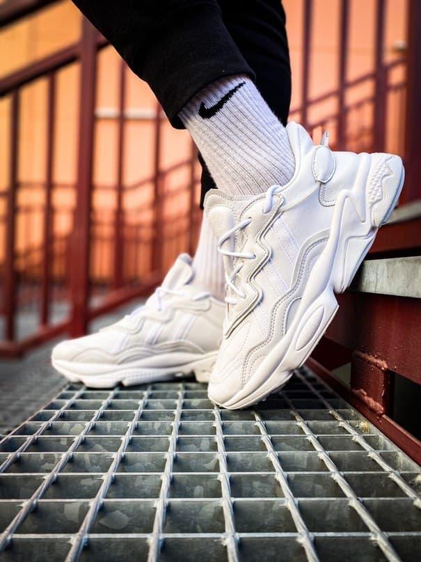 Кросівки чоловічі білі Adidas Ozweego Adiprene pride (00328)