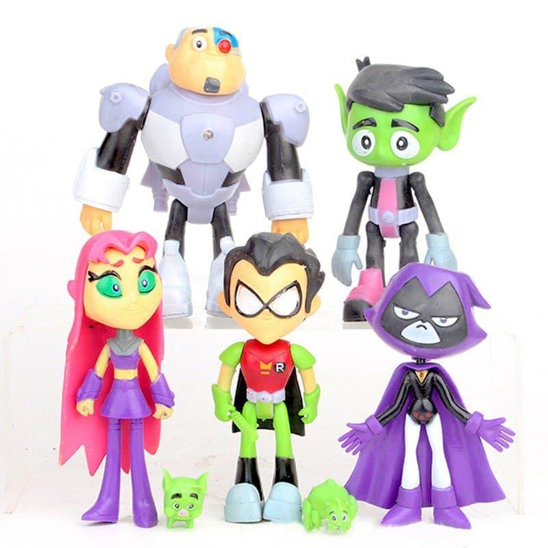 Набор фигурок Юные Титаны 5в1, 9 см - Teen Titans Go - фото 1 - id-p1370602294