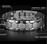 Браслет енергетичний магнітний (лічобний) сріблястий із золотим, фото 4