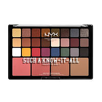 Палетка теней для век и румян для лица NYX Such A Know-It-All Palette Vol 1 (24 оттенка теней и 4 оттенка