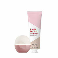 Набір бальзам для губ і крем для рук EOS Super Soft Shea Lip Balm Sphere & Shea Better Hand Cream Coconut (2 предмети)