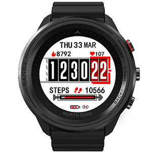 Смарт-годинник North Edge Smart Range 10BAR Black, фото 3
