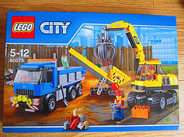 Конструктор Lego Экскаватор и грузовик LEGO City 60075, оригинал, новый