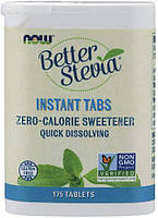 Натуральный подсластитель NOW Foods, Better Stevia Instant Tabs, Zero-Calorie Sweetener, Certified Non-GMO,