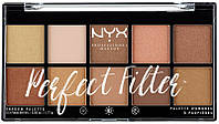 Палетка теней NYX Perfect Filter Shadow Palette Golden Hour (10 оттенков)