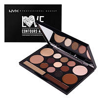 Палетка для контурування NYX Love Contours All Palette (тіні для повік + пудра для брів + хайлайтер + пудра для контурингу)