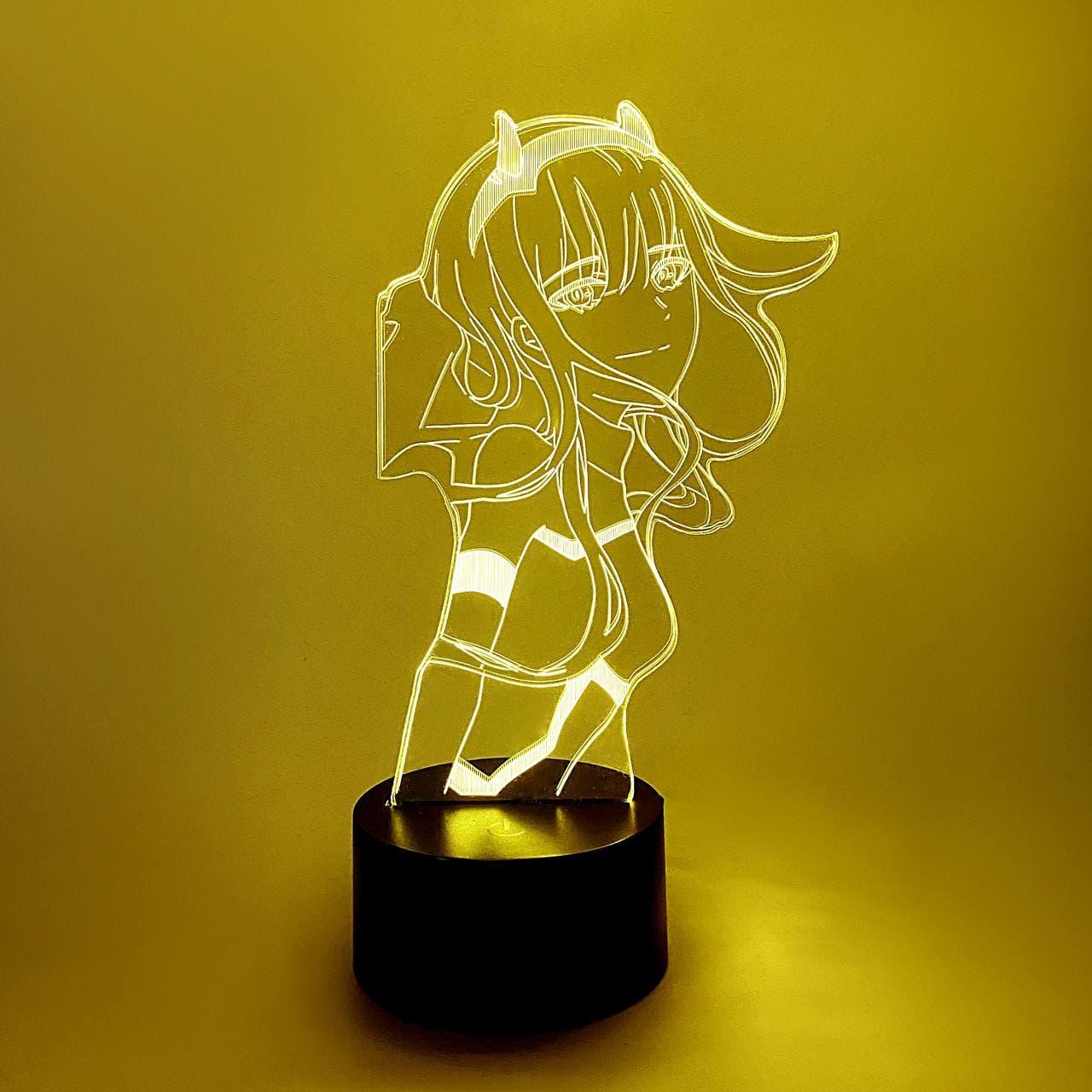 3D нічник "02(1)" (УВАЧНЕ ЗОБРАЖЕННЯ) + пульт ДК + мережевий адаптер + батарейки (3ААА)  3DTOYSLAMP, фото 1