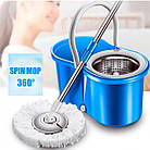 Швабра Spin MOP 360 з турбо віджиманням і відром блакитне, фото 5