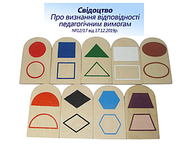 Набір дидактичного матеріалу Геометричні фігури демонстраційні з посібником