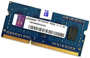 Оперативна пам'ять для ноутбука Kingston SODIMM DDR3 2Gb 1600MHz 12800s 1R8 CL11 (TSB1600D3S1ELD/2GE) Б/В