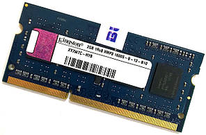 Оперативна пам'ять для ноутбука Kingston XMP3 SODIMM DDR3 2Gb 1600MHz 12800s 1R8 CL9 (XY7W7C-HYB) Б/В