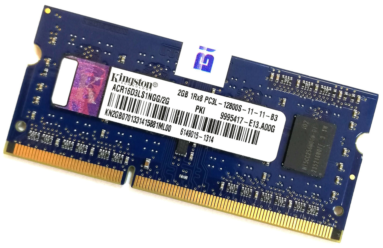 Оперативна пам'ять для ноутбука Kingston SODIMM DDR3L 2Gb 1600MHz 12800s 1R8 CL11 (ACR16D3LS1NGG/2G) Б/В