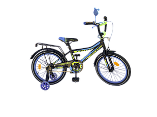 Велосипед дитячий IMPULS CL Leon 18Д. чорно-сине-салатовий