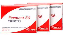 Харчова добавка FERMENT S6 для профілактики та лікування діабету II типу