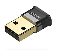 USB Bluetooth-адаптер Philps бездротовий передавач bluetooth 4.0 для комп'ютера SWR3301 Чорний, фото 2