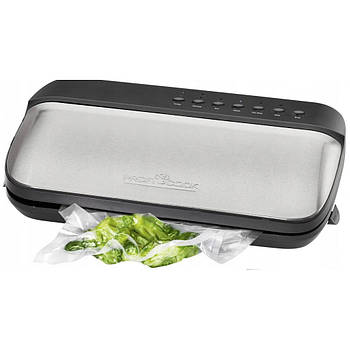 Вакуумний пакувальник ProfiCook PC-VK 1134 — 120 Вт, 24 л/хв, 4 режими, з нержавіючої сталі