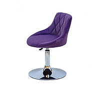 Стул поворотный на металлической ножке FORO CH- BASE бархат , пурпур 1013