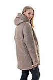 Жіноча демісезонна подовжена куртка Li-120, розміри 58-68, фото 5
