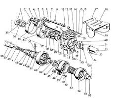 Запчастини ВОМ і управління валу відбору потужності МТЗ