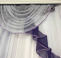 Ламбрекен в спальню блекаут, сучасний ламбрекен в передпокій, ламбрекен блекаут Фіолетовий (L-308-18), фото 5