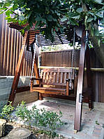 Садова гойдалка дерев'яна, підвісний диван з Модрини
