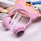 Гарнітура bluetooth hoco. W27 Cat Ear Wireless Headphones Pink, фото 3