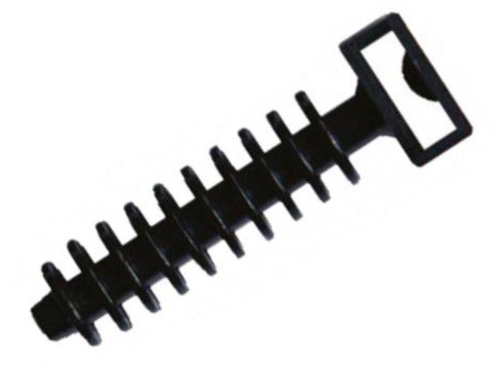 Майданчик з пластиковим дюбелем CTH-1-8 чорний (100шт)