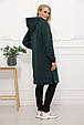 Кардиган жіночий на блискавці з капюшоном Клер малахіт (50-68), фото 6