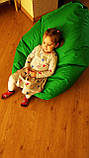 Крісло мішок, безкаркасне крісло Груша ХЛ, зелене, меблі Лофт, Loft, пуф, фото 3