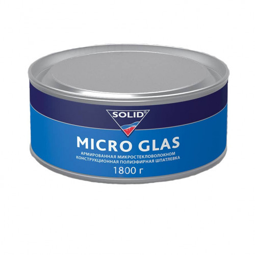 Шпаклівка Micro Glas зі скловолокном (1800 мг) і затверджувачем, SOLID