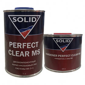 Акриловий лак Perfect Clear MS лак (1000 мл) з затверджувачем (500 мл), SOLID