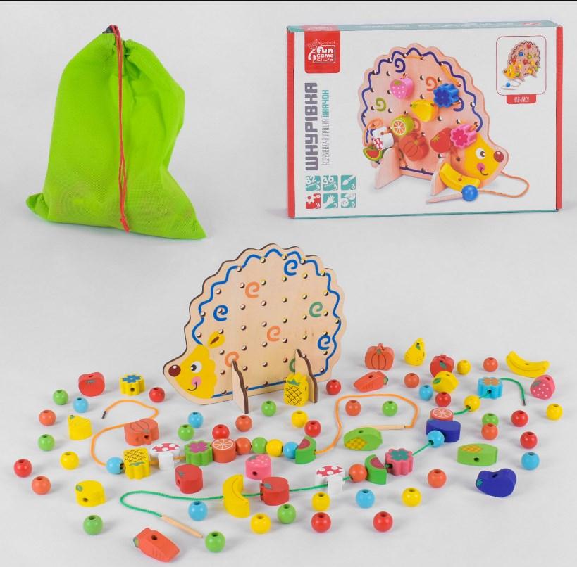 Дерев'яна шнурівка «Їжачок»