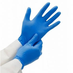 Рукавички нітрилові сині Serwo, розмір М (100 шт. в упаковці), SOLID