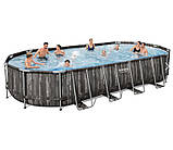 Басейн Bestway 5611T каркасний 732 х 366 х 122 см, ф-р насос, 9463 л/год, сходи, тент, фото 5