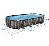 Басейн Bestway 5611T каркасний 732 х 366 х 122 см, ф-р насос, 9463 л/год, сходи, тент, фото 4