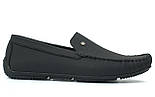Мокасини чорні матова шкіра стильне чоловіче взуття великих розмірів Rosso Avangard M5 Alberto FlotoMate BS, фото 2