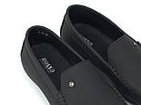 Мокасини чорні матова шкіра стильне чоловіче взуття великих розмірів Rosso Avangard M5 Alberto FlotoMate BS, фото 6