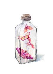 Листівка "Метелики в пляшці"