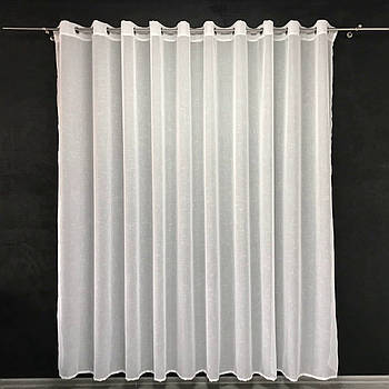 Гардини в дитячу кімнату, тюль з льону, гардини для спальні, тюлі на кухню білий (T-L-L-4)