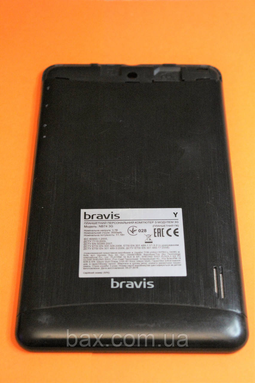 Крышка АКБ для планшета черная Bravis NB74 тип 1