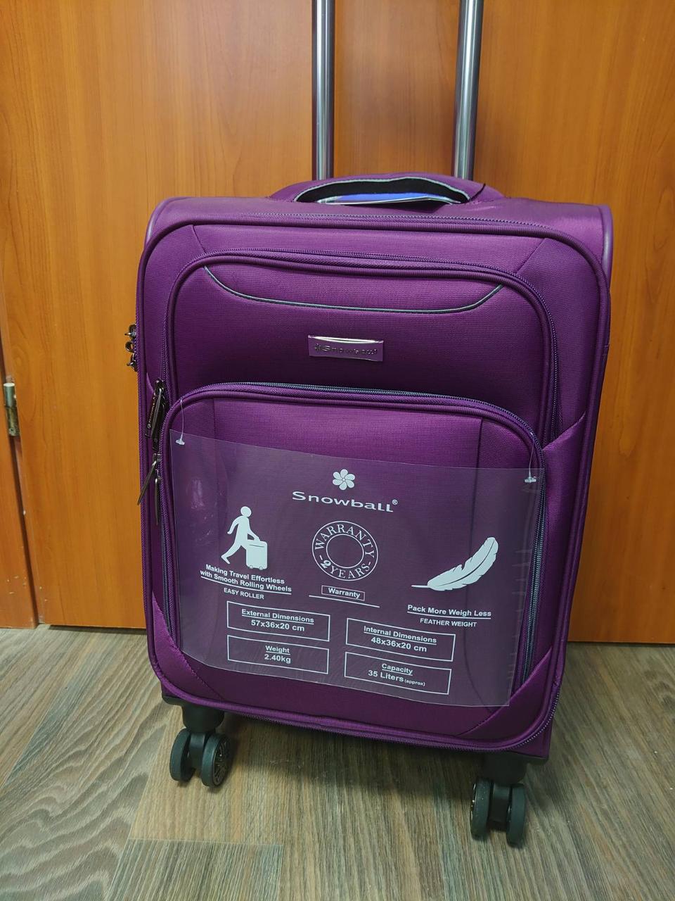 Ультра легкий тканинний валізу 100% ручна поклажа на 4-х колесах Snowball 91703 (ФРАНЦІЯ)