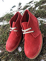 Ботинки демисезонные красного цвета от 35 до 40 размера