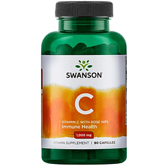 Swanson Vitamin C with Rose Hips 1,000 mg, Вітамін С (90 капс.)